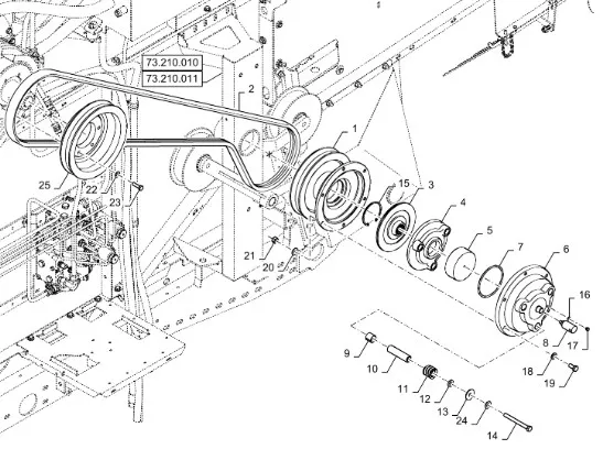 87531005 - Корзина нажимная муфты вкл. изм. ТС5080, ТС5.90
